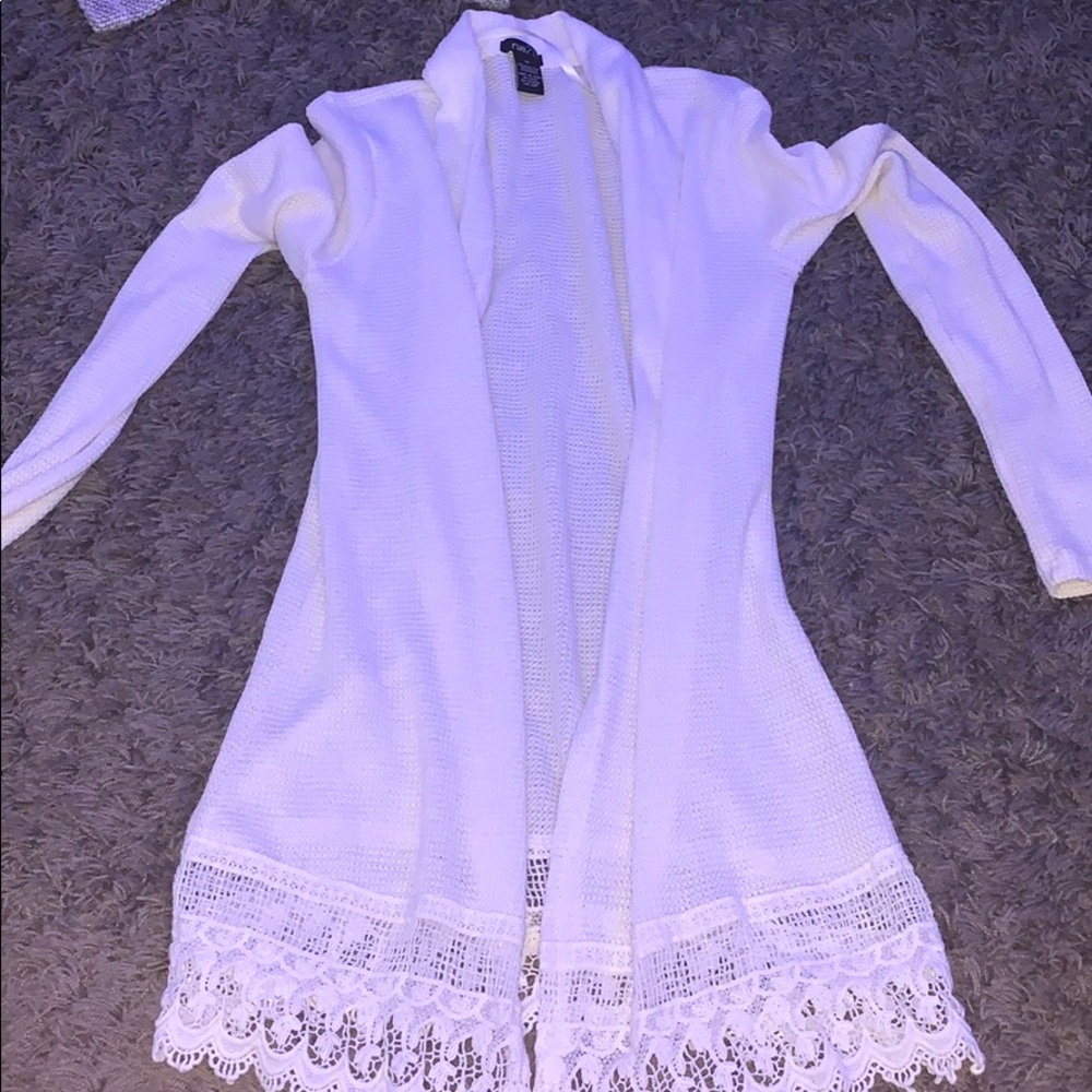 cardigan white with lace